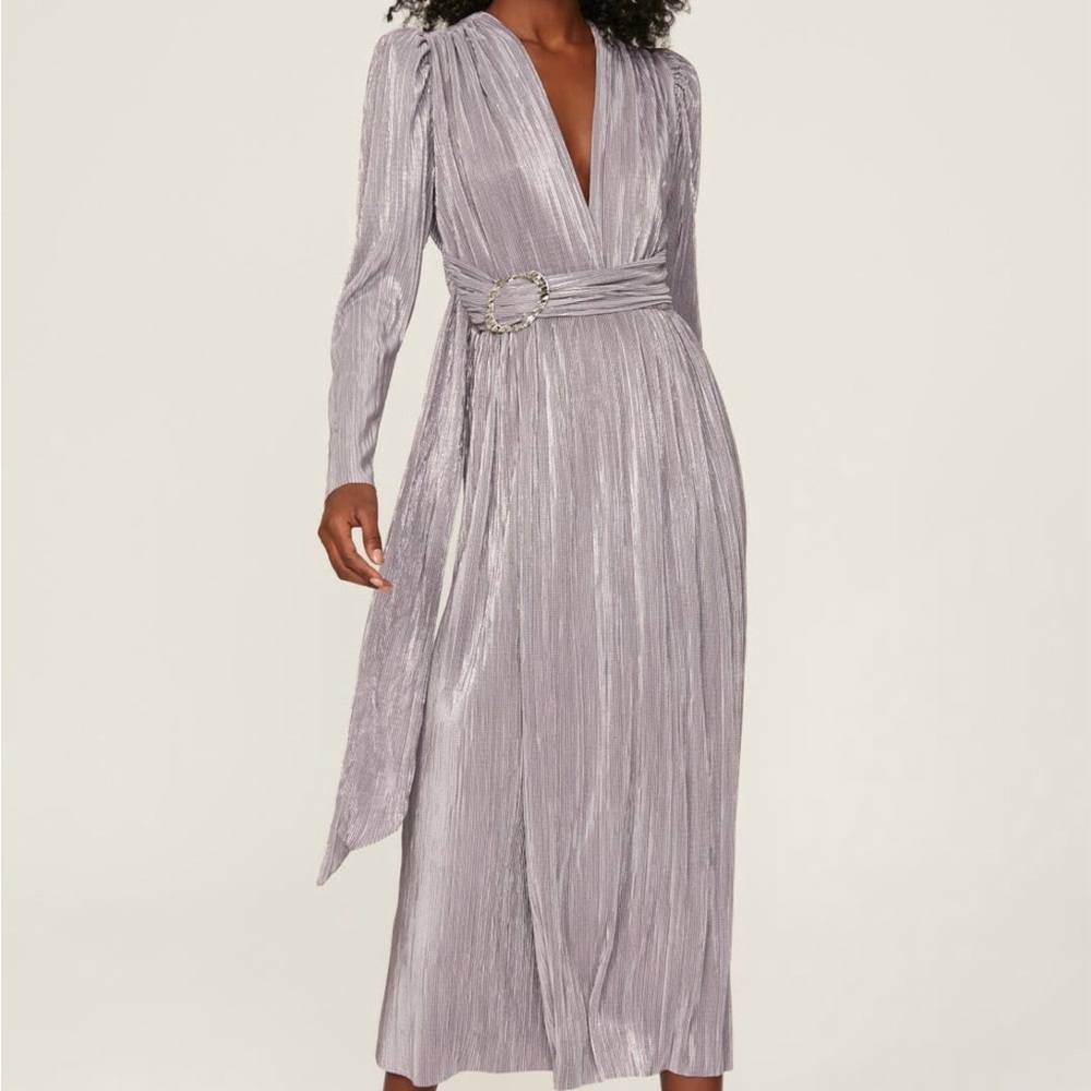 Sabina Musayev Hadar Wrap Midi Dress with Belt